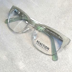 NEW Semi-Rimless Green Eyeglass Frame  glasses, prescription-ready 54-18-145